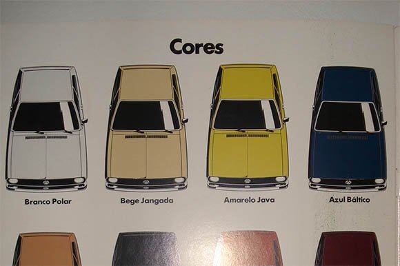 Catálogo de cores: Passat 1978