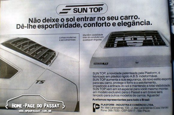 Sun Top - Acessório para o Passat