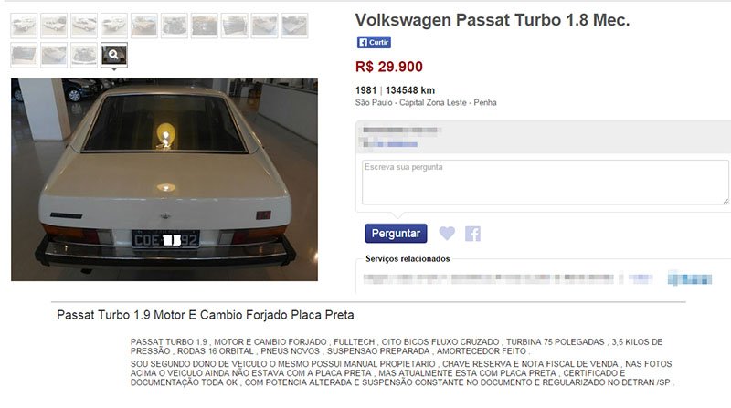 Placa treta: anúncio do TS 1981