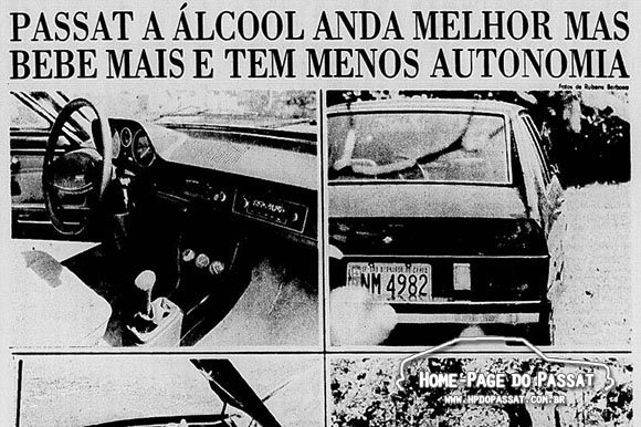 Teste do Passat LSE a álcool