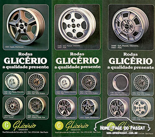 Rodas Glicério - Home-Page do Passat Rodas Glicério - 1980 e 1981