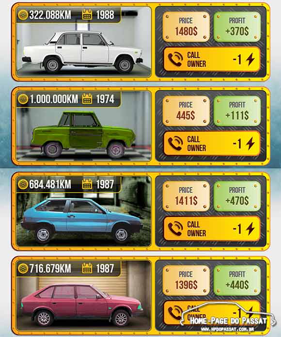Car Dealer Simulator: Passat no celular - Home-Page do Passat Car Dealer Simulator
