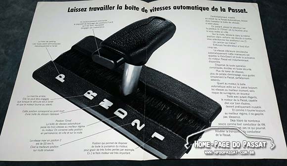 Passat automático 1974 - Home-Page do Passat Folder francês sobre o Passat automático
