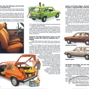 Folder da linha VW 1978 (EUA)